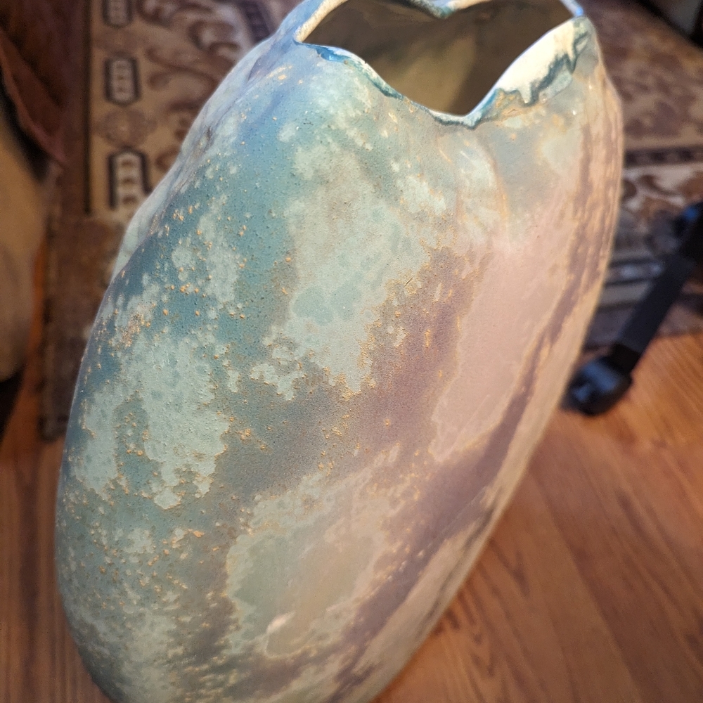 Vintage large 1980 Tony Evans abstract Vase